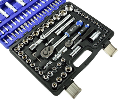Zestaw kluczy nasadowych i torx 108el.CRV GEKO