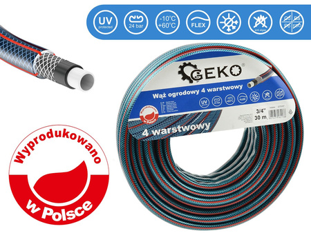 Wąż ogrodowy 4 Warstwowy 3/4" 30m GEKO