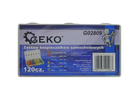 Zestaw bezpieczników samochodowych 120szt.(20/24)