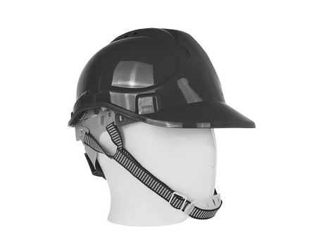 Kask ochronny budowlany BHP regulowany – czarny (50)