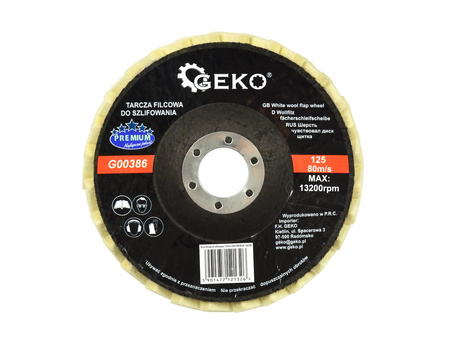 Tarcza filcowa do szlifowania 125mm GEKO PREMIUM