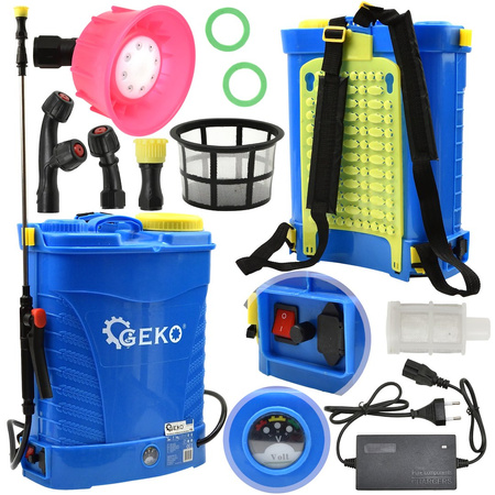 Opryskiwacz akumulatorowy plecakowy 16L Lekki Blue 12Ah (1)