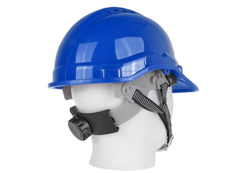 Kask ochronny budowlany BHP regulowany – niebieski (50)
