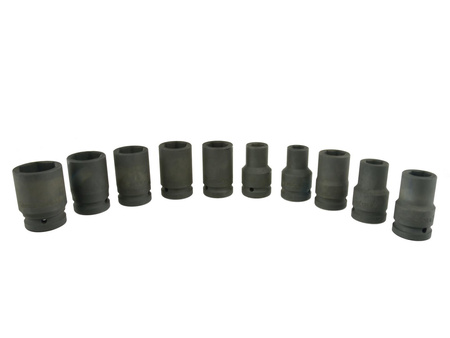 Komplet nasadek udarowych 1" do klucza przekładniowego 10 el. 17-41mm