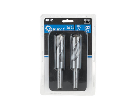 Kpl wierteł do metalu  HSS4241 26-28mm 2szt. (10/20)