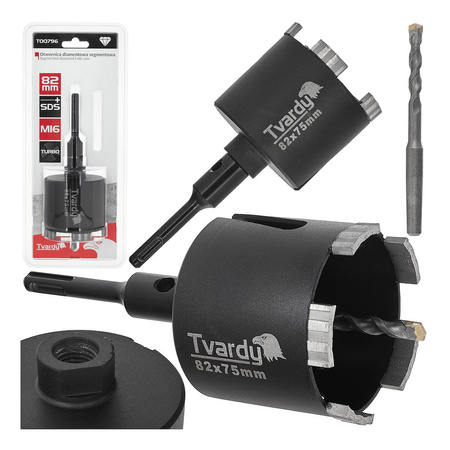 Otwornica diamentowa segmentowa turbo 82mm SDS Plus M16