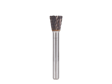 Frez-pilnik do metalu z węglika wolframu 12x12mm trzpień 6mm (stożkowy odwrócony) (200)