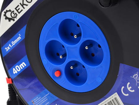 Przedłużacz elektryczny bębnowy 3x1.0mm2 40m