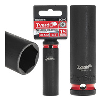 WYTRZYMAŁA NASADKA UDAROWA DŁUGA 1/2" 15mm CR-MO TVARDY