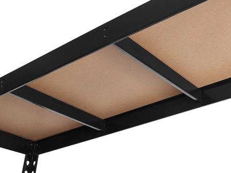 Regał magazynowy czarny 180x40x120cm 280kg wzmocniony