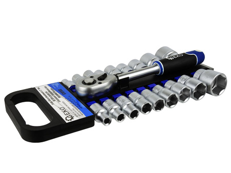 Komplet kluczy nasadowych 19el 1/2" 8-32mm CRV