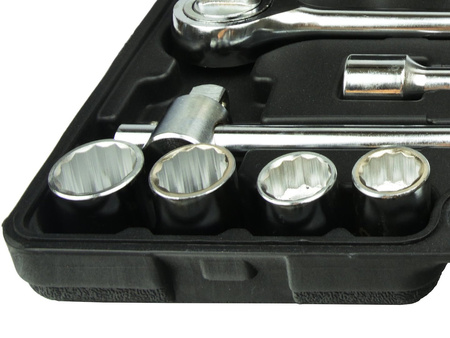 Zestaw kluczy nasadowych 21el. 3/4" 12-kąt.21-50mm /czarna walizka/
