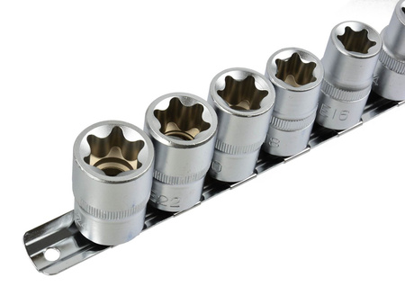 Komplet 10el nasadek torx 1/2"E 10-24 GEKO PROFI