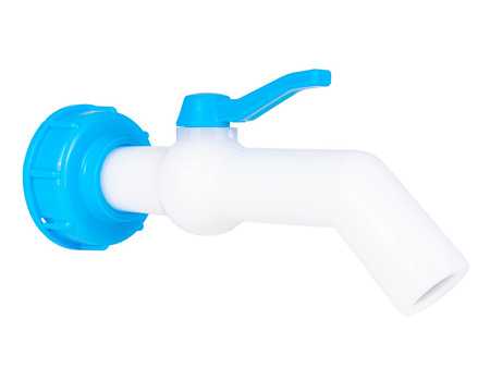 Zestaw – IBC nakrętka S60x6 + kran na wąż 32mm 45° – mauser