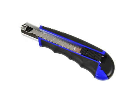 Nożyk do tapet z ostrzem łamanym 18x0,5mm, 6 ostrzy Softgrip GEKO