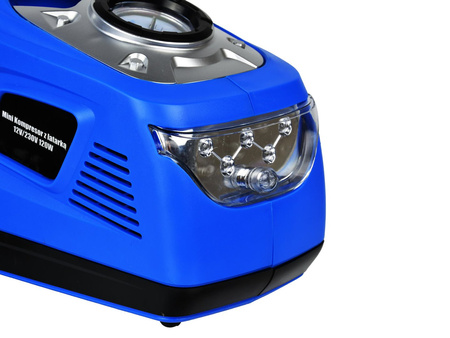 Mini Kompresor z latarką 12V/230V 100W