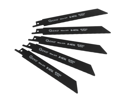 Brzeszczoty bi-metal do piły szablastej do metalu 150mm 24TPI 5el.