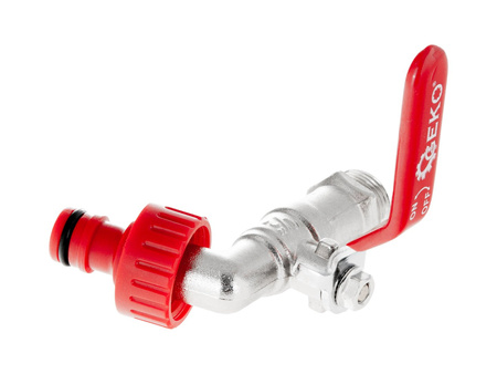 Zestaw – kran 1/2" z wyjściem na GZ 3/4" + nypel do szybkozłącza – mauser