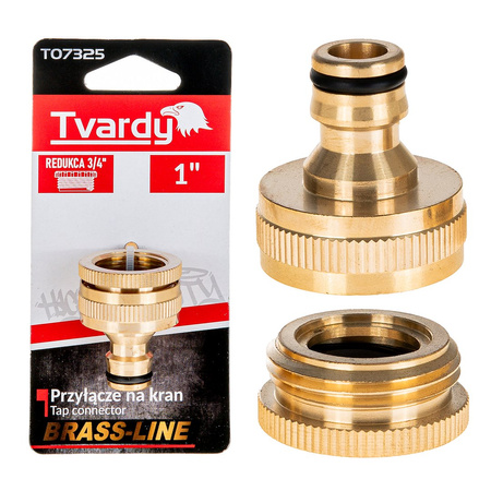 Przyłącze na kran 1" z redukcją 3/4" BRASS-LINE (10/80)
