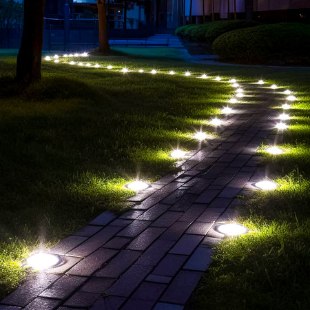 Lampa solarna ogrodowa 16LED gruntowa najazdowa (komplet 4szt.) (1/6)