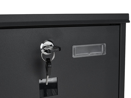 Skrzynka na listy 34x30,7x10cm /Czarna