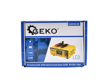 Prostownik mikroprocesorowy LCD 6/12V 15A