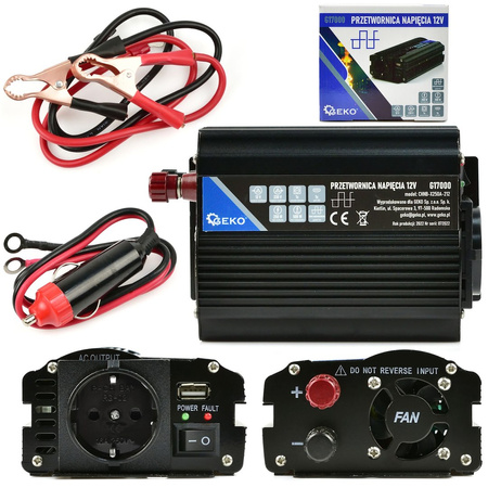 Samochodowa przetwornica napięcia 12V/230V 250W/500W