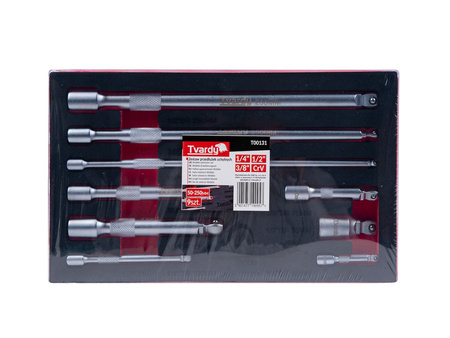 Zestaw przedłużek uchylnych 1/4" 3/8" 1/2" CrV 9szt. (12)