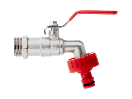 Zestaw – kran 3/4" z wyjściem na GZ 1" + nypel do szybkozłącza – mauser