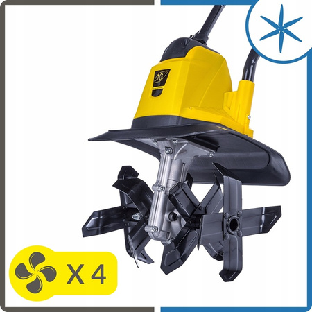 Glebogryzarka Kultywator Ogrodowy 750W 32 CM Dzik Do Ziemi Elektryczna 2w1