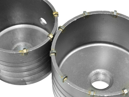 Zestaw frezów do muru 9el.(30,40,65,80,100mm + 2 adaptery)