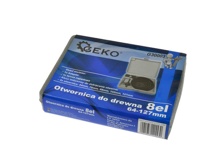 Otwornica do drewna 8el. 64-127mm GEKO