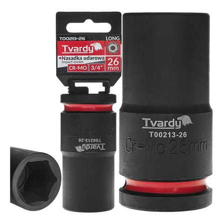 WYTRZYMAŁA NASADKA UDAROWA DŁUGA 3/4" 26mm CR-MO TVARDY