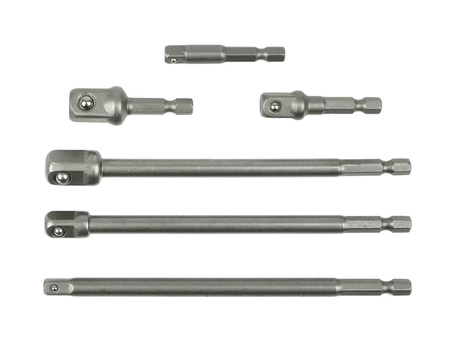Kpl. adapterów do nasadek HEX 1/4" 3/8" 1/2" 6el. (50)