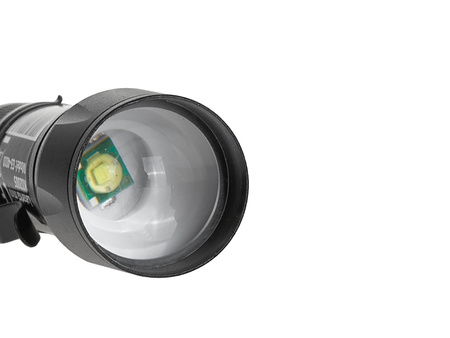 Latarka mini – taktyczna LED COB 10W 500mAh 500lm IPX5 – kartonik wystawowy (12/96)