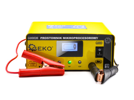 Prostownik mikroprocesorowy LCD 6/12V 15A