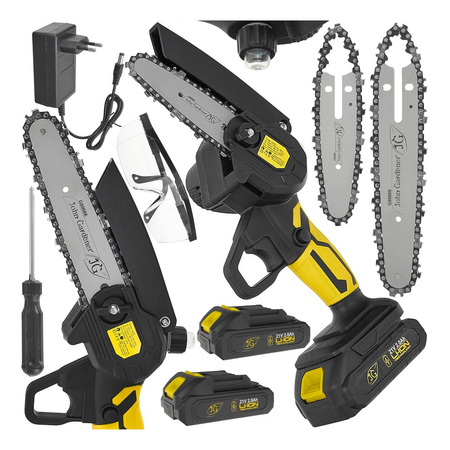 Piła łańcuchowa akumulatorowa 6" w walizce 2x2.0Ah 21V – zestaw XXL (10)
