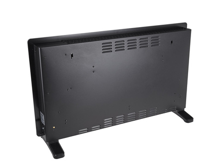 Grzejnik konwektorowy szklany czarny z LCD, pilotem sterowania i WiFi 2500W (1)
