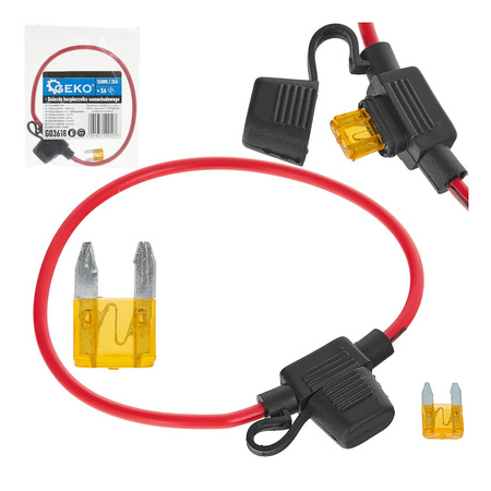 Gniazdo bezpiecznika samochodowego 19mm 25A + bezpiecznik 5A