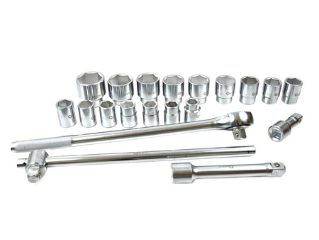 Zestaw kluczy nasadowych 21el. 3/4" 6-kąt.21-50mm metal box