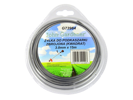 Żyłka do kosy podkaszarki zbrojona kwadrat 3,0mm x 15m