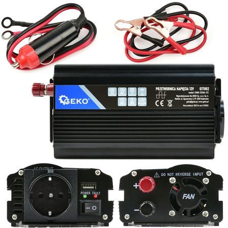 Samochodowa przetwornica napięcia 12V/230V 350W/700W