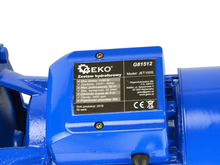 Zestaw hydroforowy: pompa JET100S 1100W, zbiornik 50l