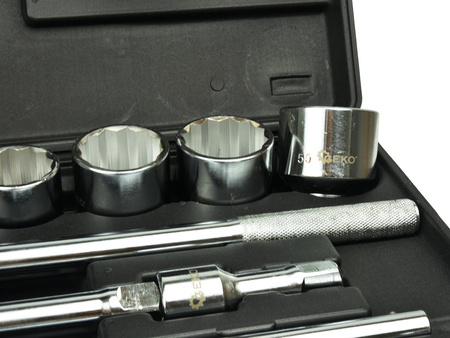 Zestaw kluczy nasadowych 21el. 3/4" 12-kąt.21-50mm /czarna walizka/