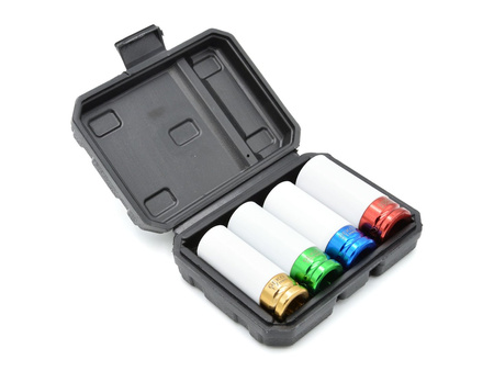 Zestaw nasadek udarowych alufelg 4szt. 17mm 19mm 21mm 22mm
