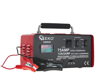 Prostownik z rozruchem 75A 6/12V GEKO