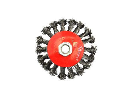 Szczotka druciana boczna pleciona 100mm M14
