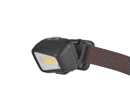 Latarka czołowa z czujnikiem ruchu LED COB 8W (5W+3W) 1800mAh 520lm IP44 (100)