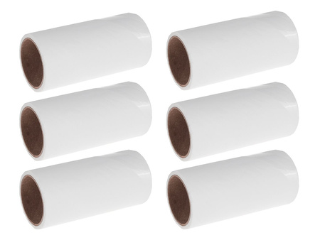 Zestaw 6szt wkładów do rolki do czyszczenia ubrań 10cm x 60listków (50)