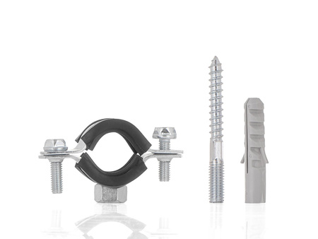 Obejma metalowa z gumą do rur 1/2" 20-25mm (200)